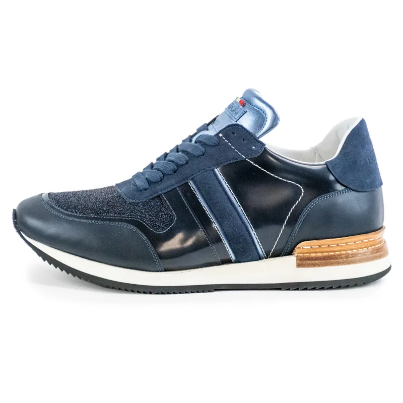 DeNiro Vice Versa WRAT Ladies Trainers - Indigo Blue/Grey-2