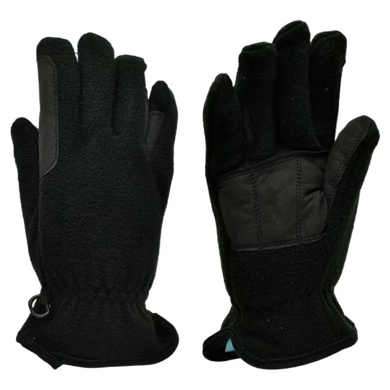 Dever Winter Fleece Adults Riding Gloves - Black-1