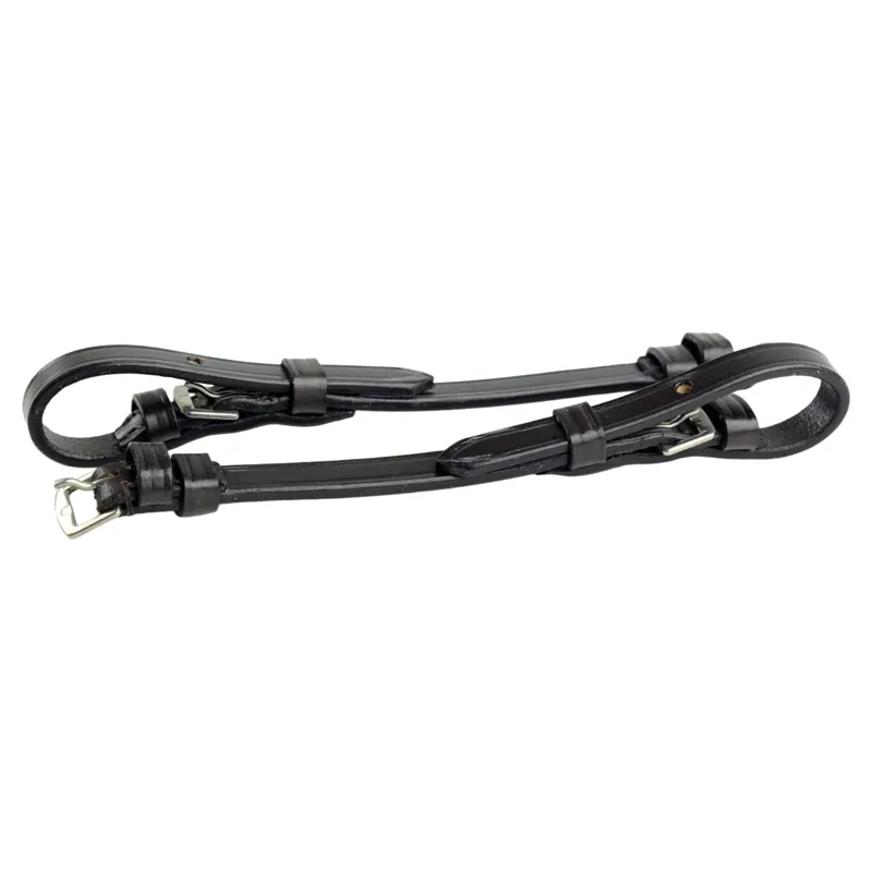 Dever Ascot Buckle Fastening Cheek Pieces - Black