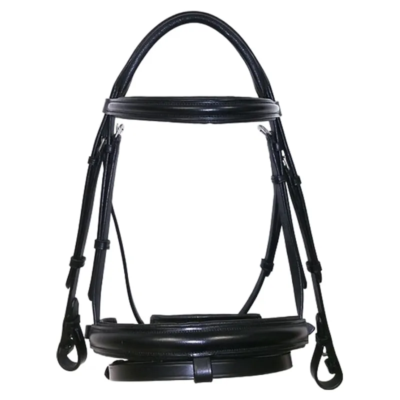 Dever Ascot Comfort Dressage Bridle - Black