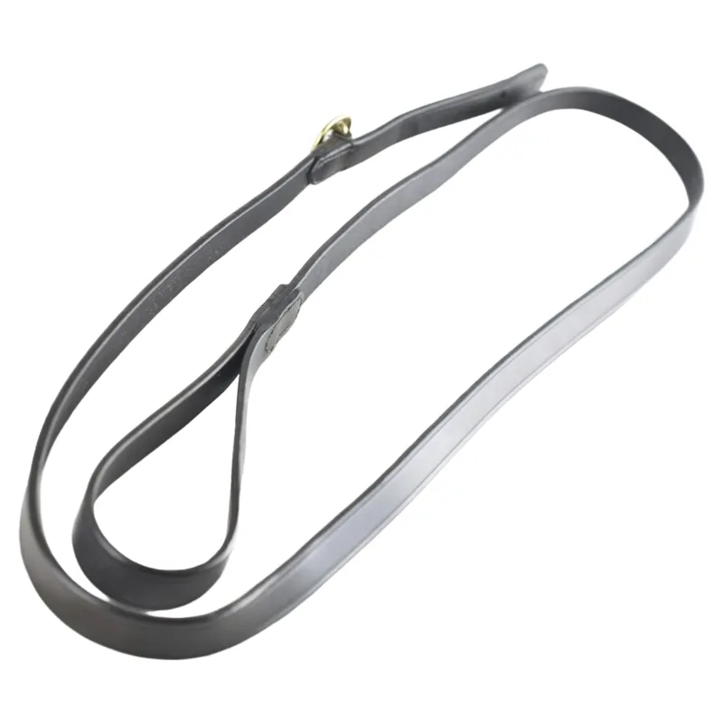 Dever Ascot Leather Lead Rein - Black-2