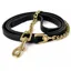 Dever Ascot Leather Lead Rein with Chain - Black