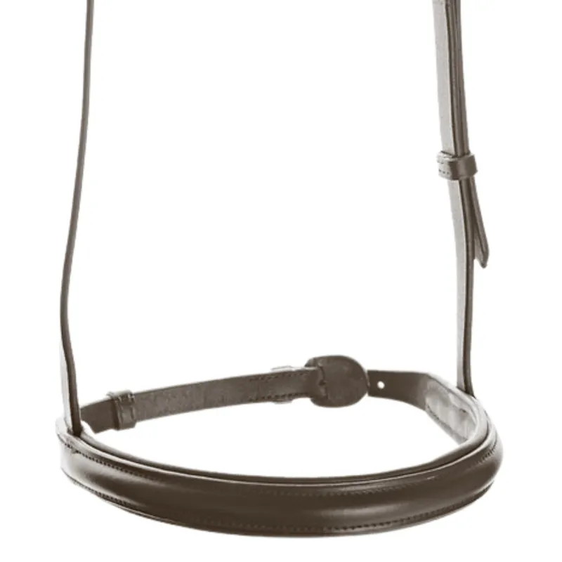 Dever Ascot Padded Show Cavasson Noseband - Brown