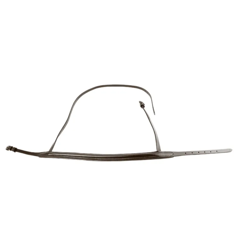 Dever Ascot Padded Show Cavasson Noseband - Brown-2