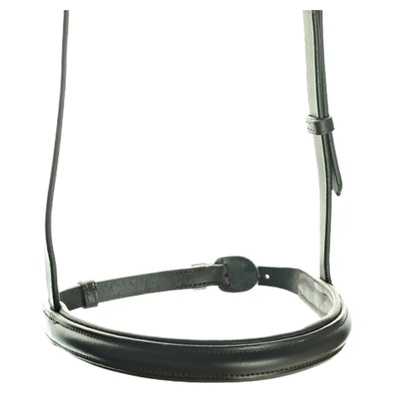 Dever Ascot Padded Show Cavasson Noseband - Black