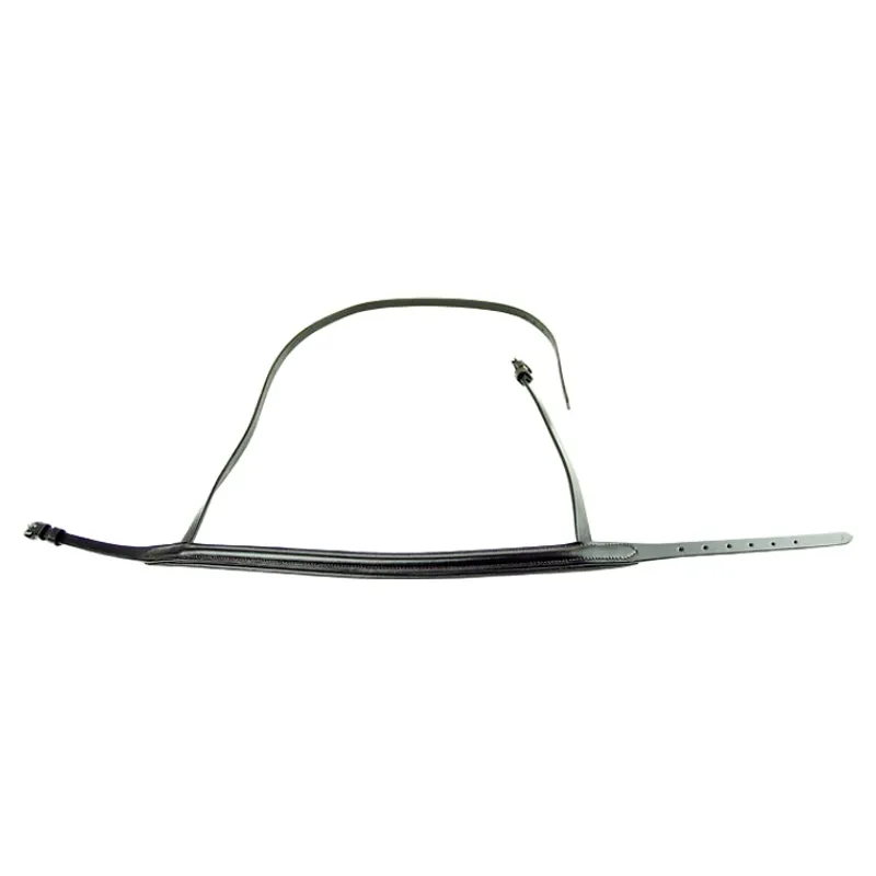 Dever Ascot Padded Show Cavasson Noseband - Black-2