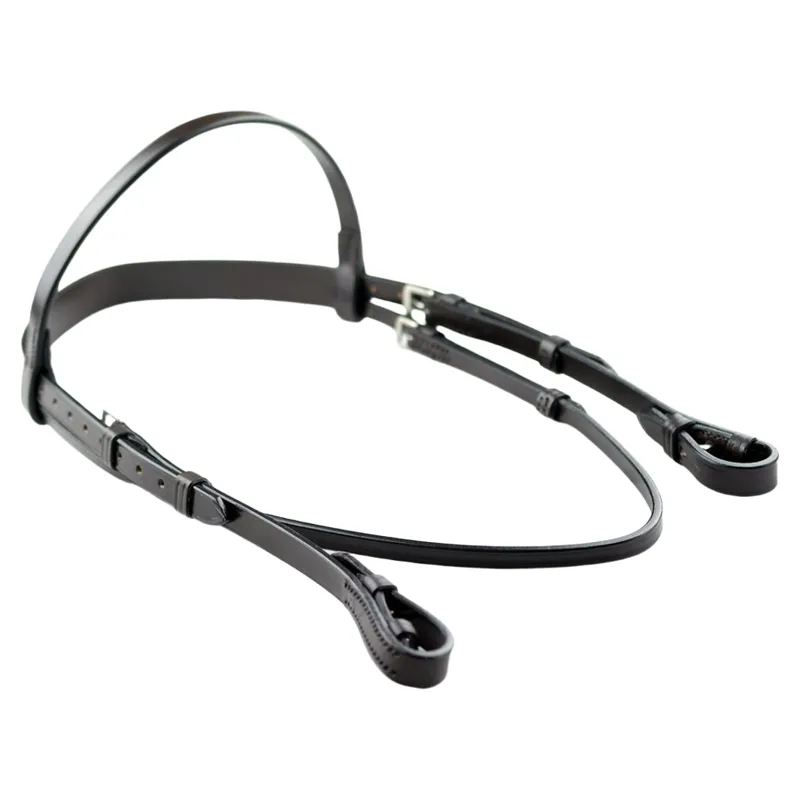 Dever Ascot Plain Headstall with Plain Browband - Black