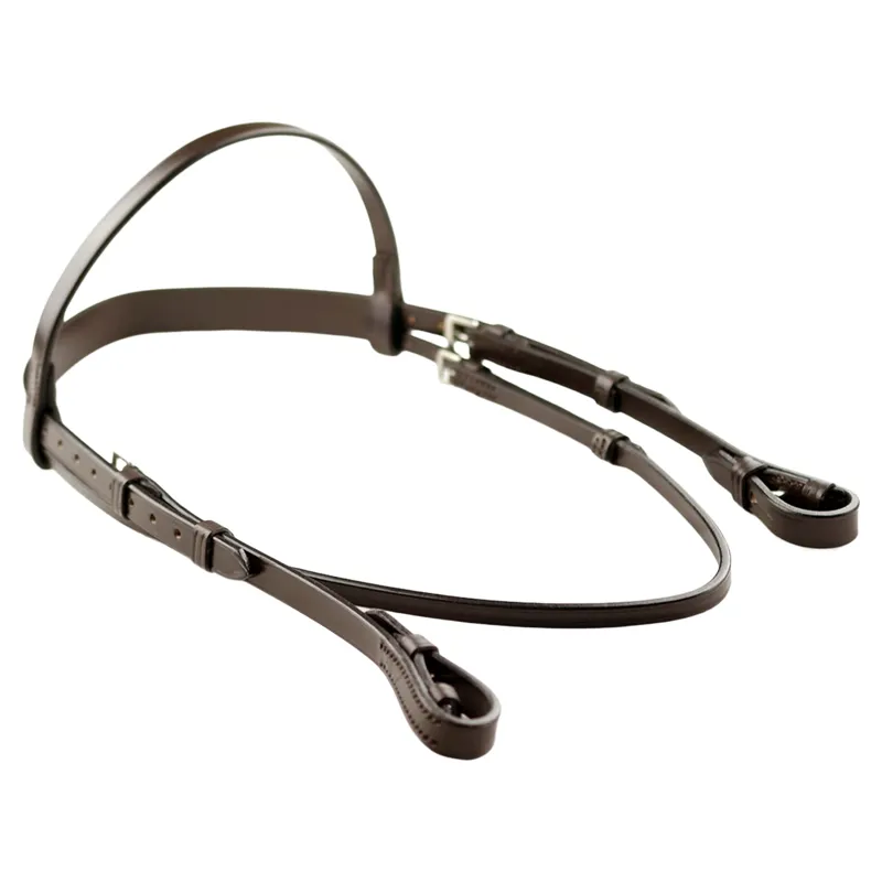 Dever Ascot Plain Headstall with Plain Browband - Brown