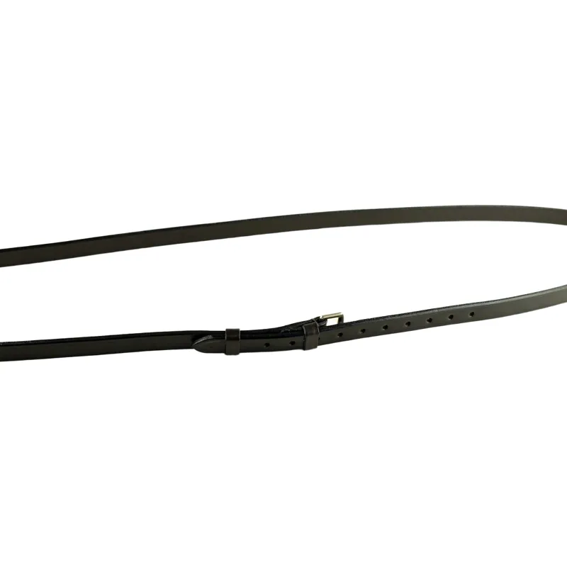 Dever Ascot Plain Leather Neck Strap - Black-1