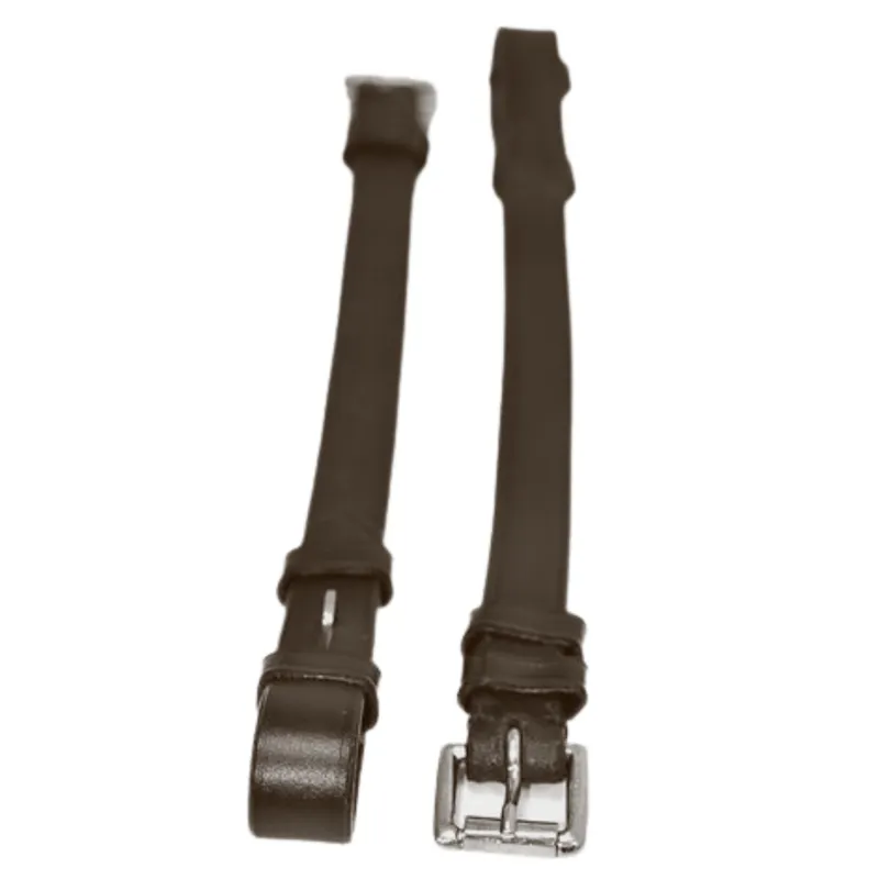 Dever Ascot Polo Cheekpieces - Brown-1