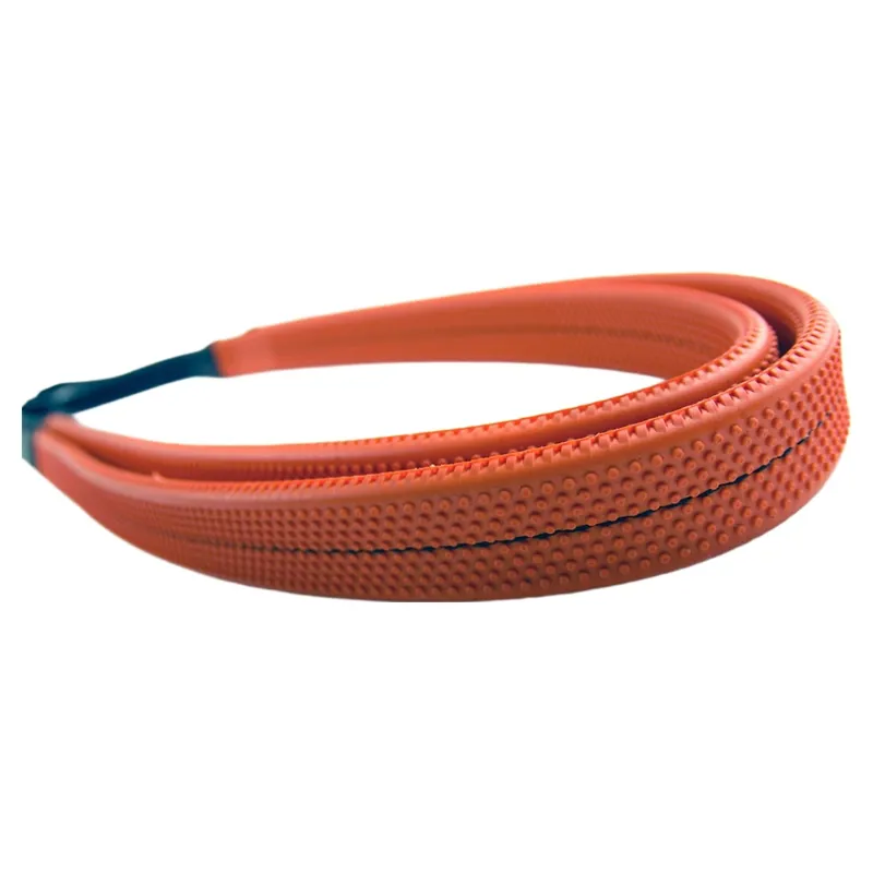 Dever Ascot Flat Rubber Race Reins - Orange-1