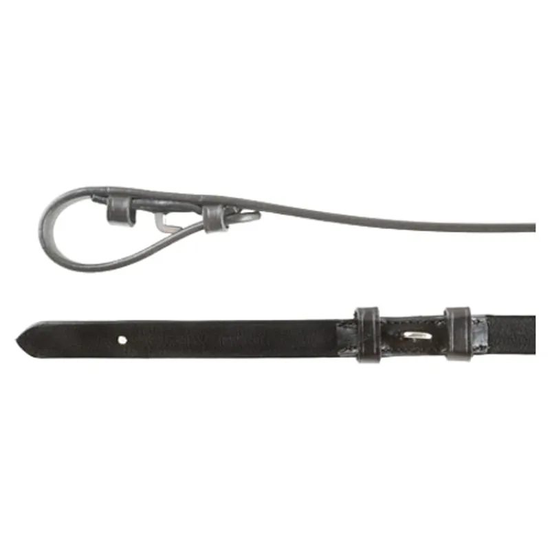 Dever Ascot Rubber Grip Rainbow Reins - Brown-2