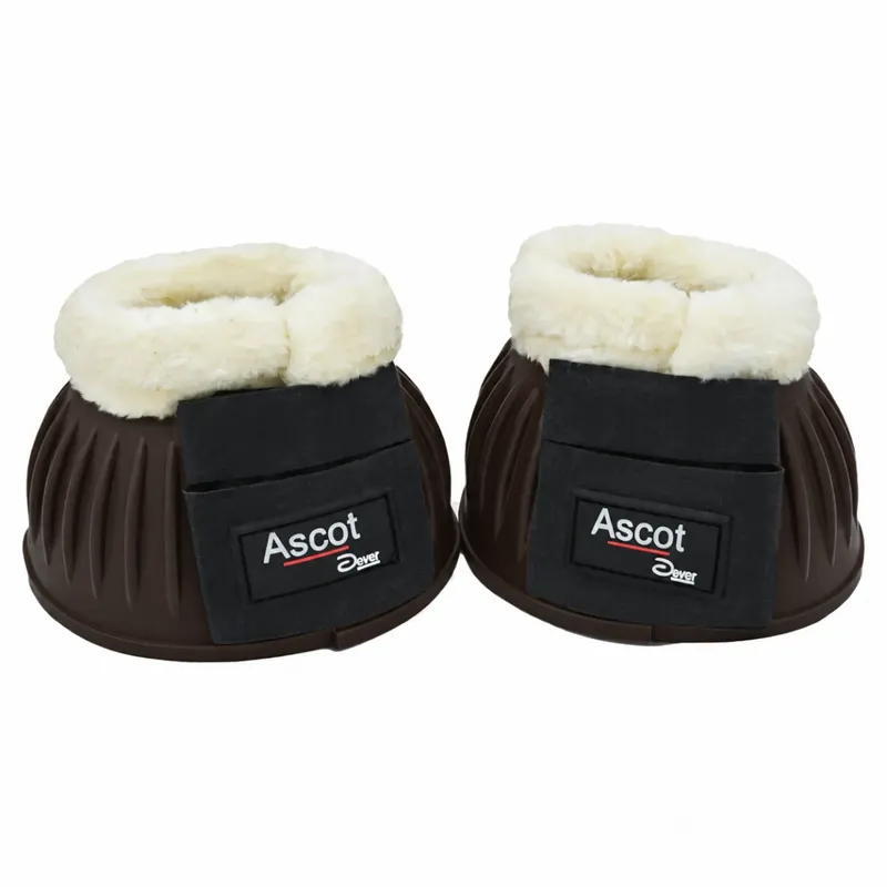 Dever Rubber Overreach Boots with Faux Fur - Brown/Cream