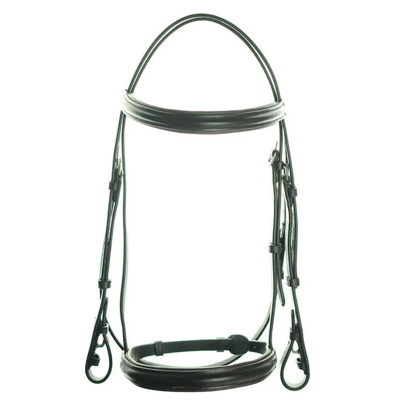 Dever Ascot Padded Show Bridle with Reins - Brown