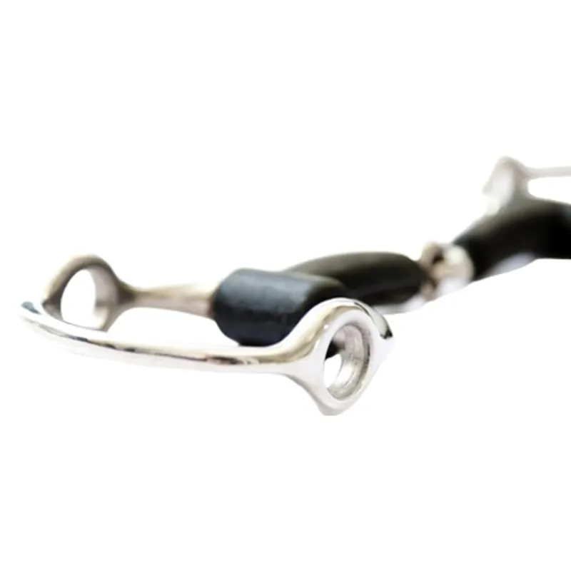 Dever Rubber Covered Single Jointed Eggbutt Cheltenham Gag Bit-1