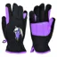 Dever Fun Fleece Junior Riding Gloves - Black/Purple