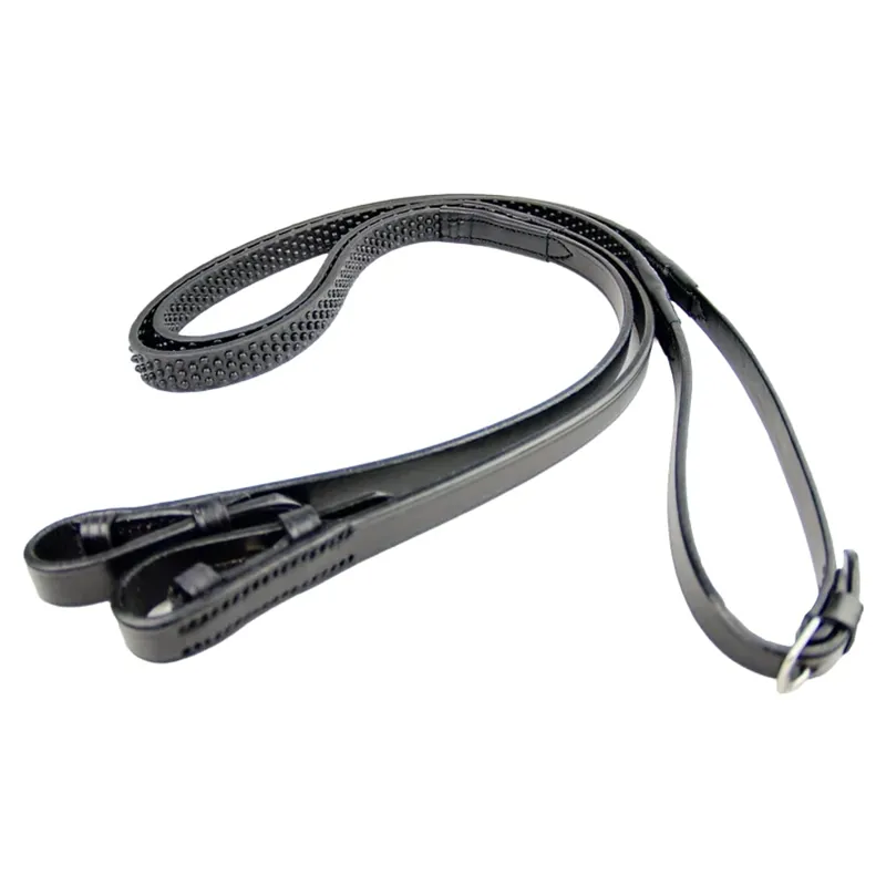 Dever Classic Bio Grip Rubber Reins - Black