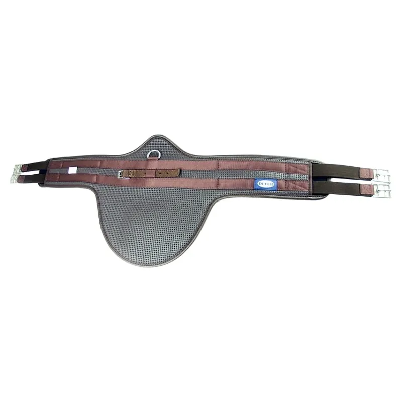 Dever Classic Comfort Stud Girth with Elastic Both Ends - Brown