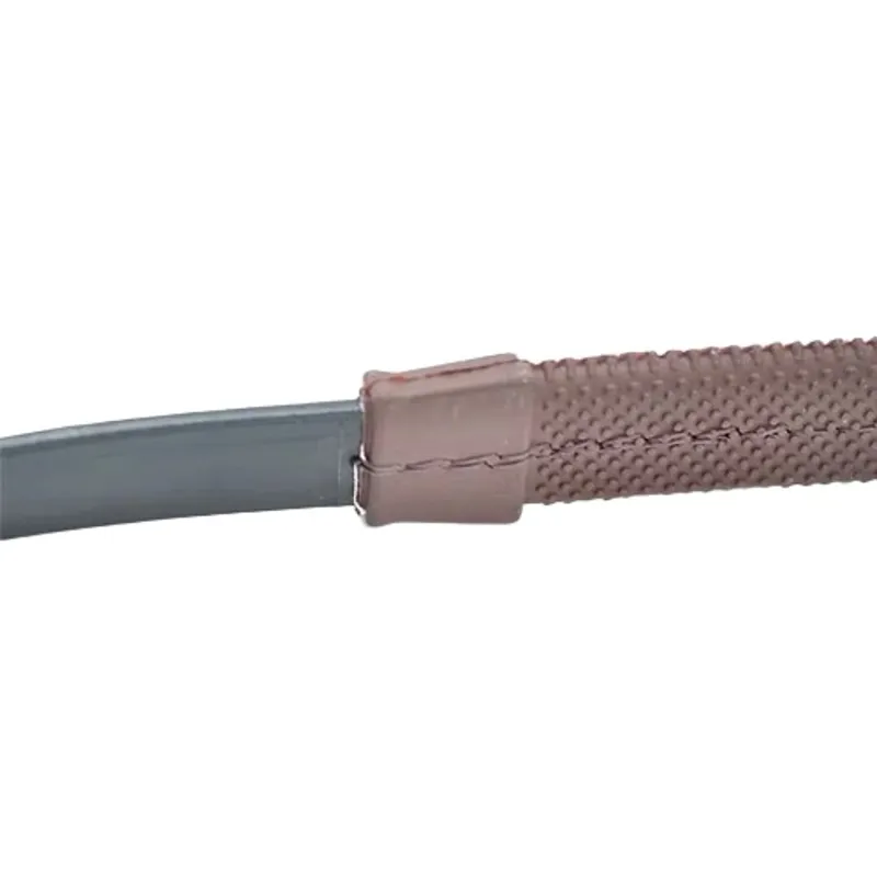 Dever Classic National Hunt Rubber Grip Race Reins - Brown
