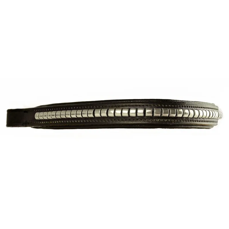 Dever Classic Clincher Browband - Brown/Silver