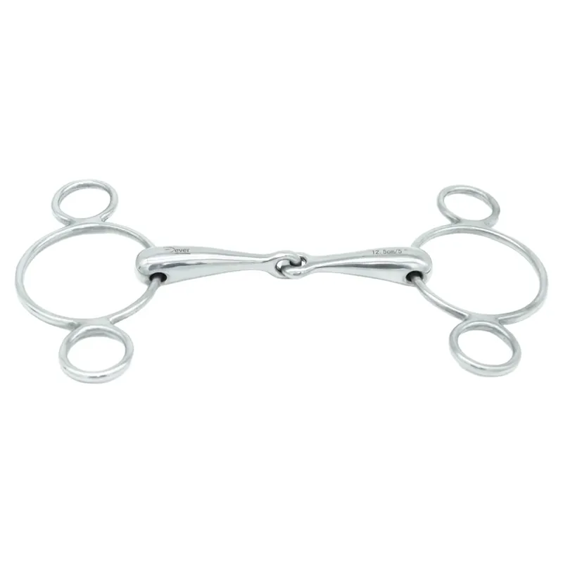 Dever Single Jointed 2 Ring Continental Dutch Gag Bit-1