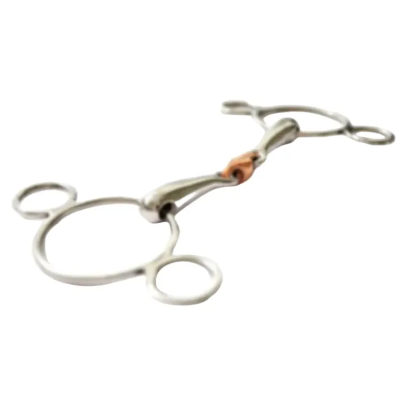 Dever Copper Lozenge Continental 2 Ring Gag Bit-1