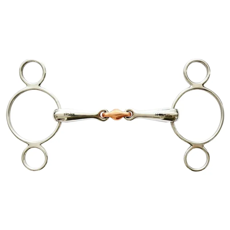 Dever Copper Lozenge Continental 2 Ring Gag Bit