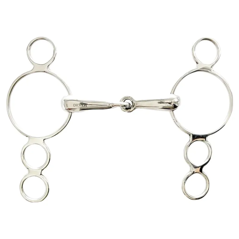 Dever Single Jointed 3-Ring Continental Dutch Gag Bit
