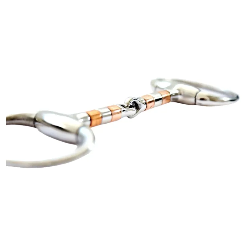 Dever Copper Roller Single Jointed Eggbutt Snaffle Bit-1