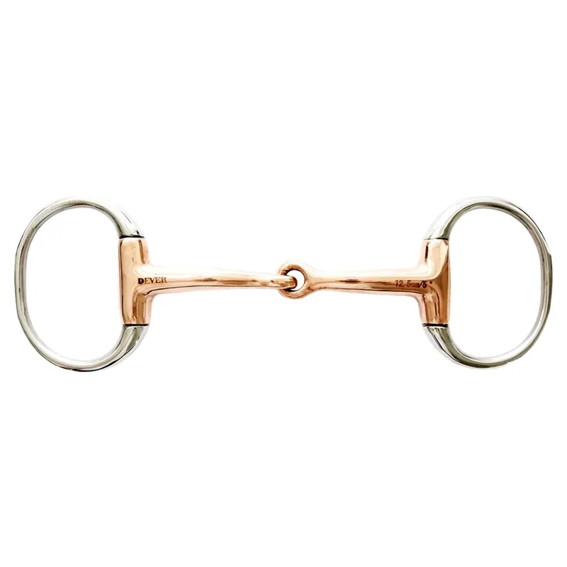 Dever Copper Single Jointed Eggbutt Snaffle Bit