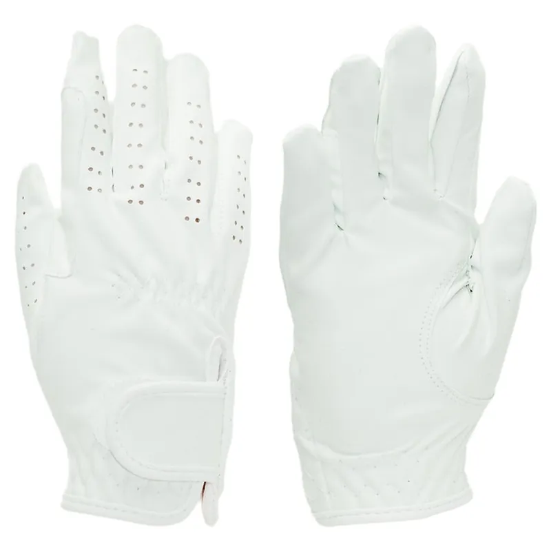 Dever Eventer Grip Junior Riding Gloves - White