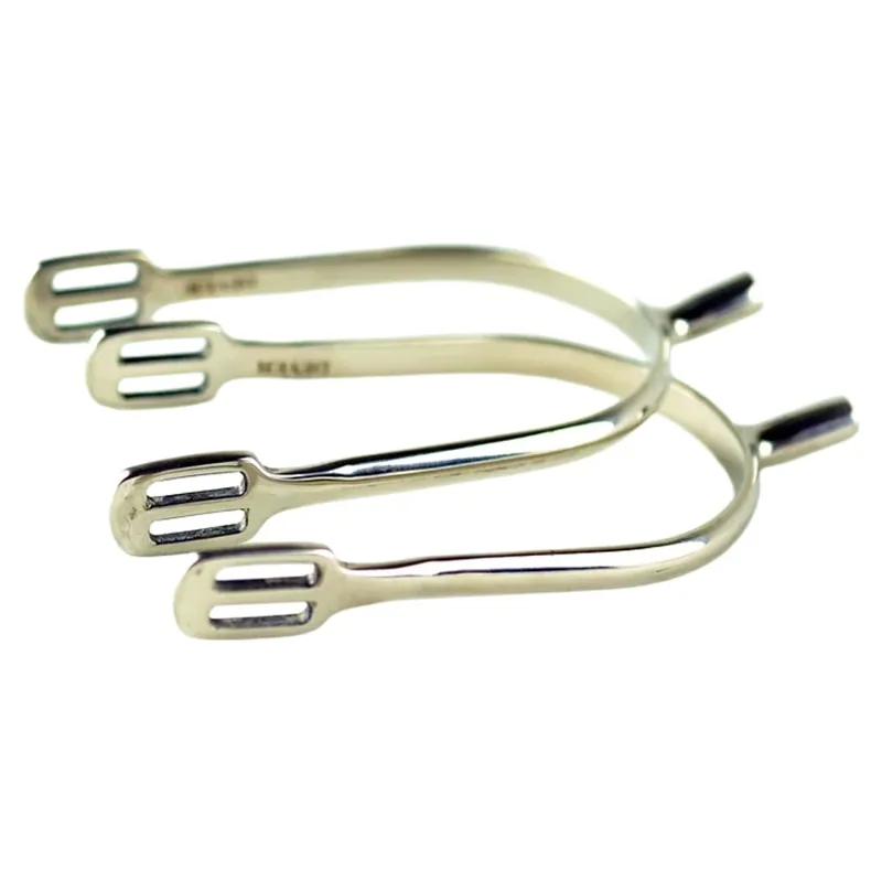 Dever Flat End Spurs - Gents Size - Silver