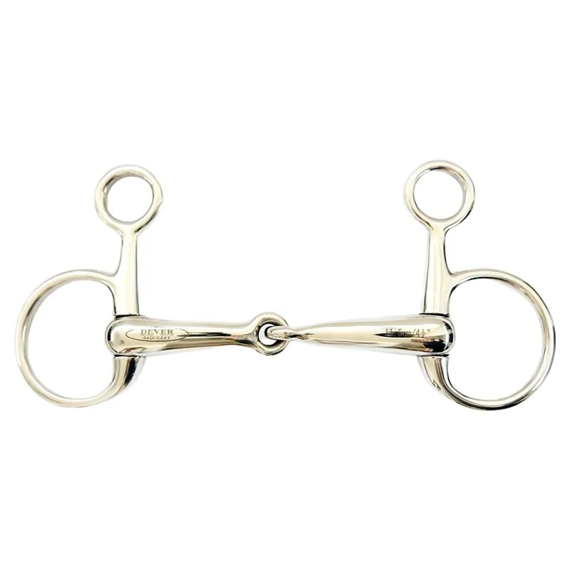 Dever Hollow Single Jointed Hanging Cheek Snaffle Bit