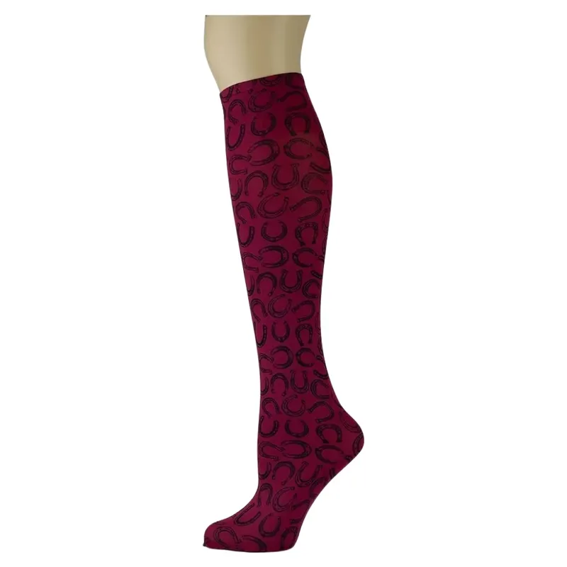 Dever Knee High Riding Socks - Good Luck Cranberry