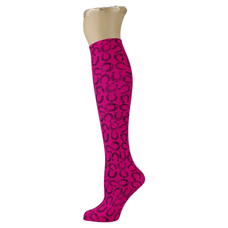 Dever Knee High Riding Socks - Good Luck Magenta