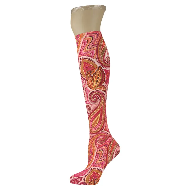 Dever Knee High Riding Socks - Hot Paisley 