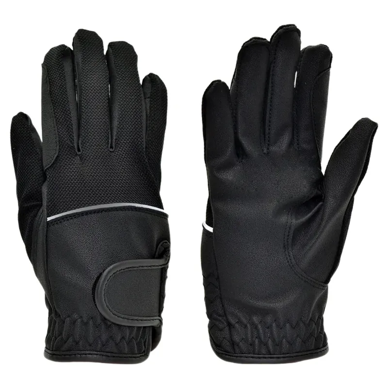 Dever Flex Lightweight Mesh Adults Riding Gloves - Black