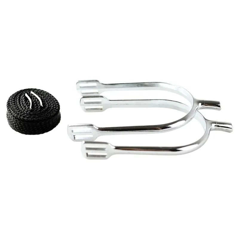 Dever Non Rust Spurs with Straps - Gents - Silver-2