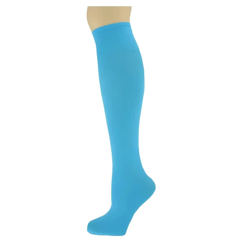 Dever Plain Tall Riding Socks - Turquoise