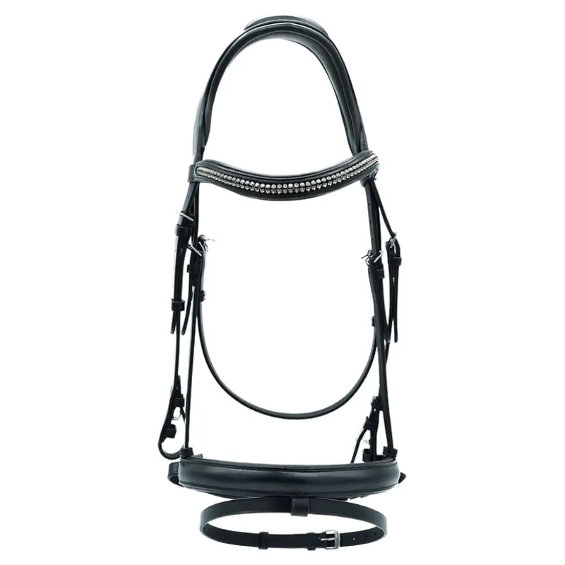 Dever Platinum Comfort Shaped Dressage Bridle - Black-2