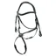 Dever Platinum Comfort High Ring Grackle Bridle - Black