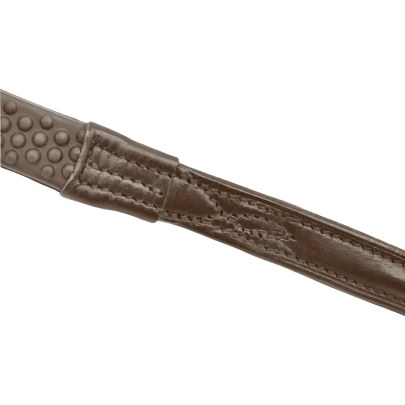 Dever Platinum Raised Bio Grip Reins - Brown-1