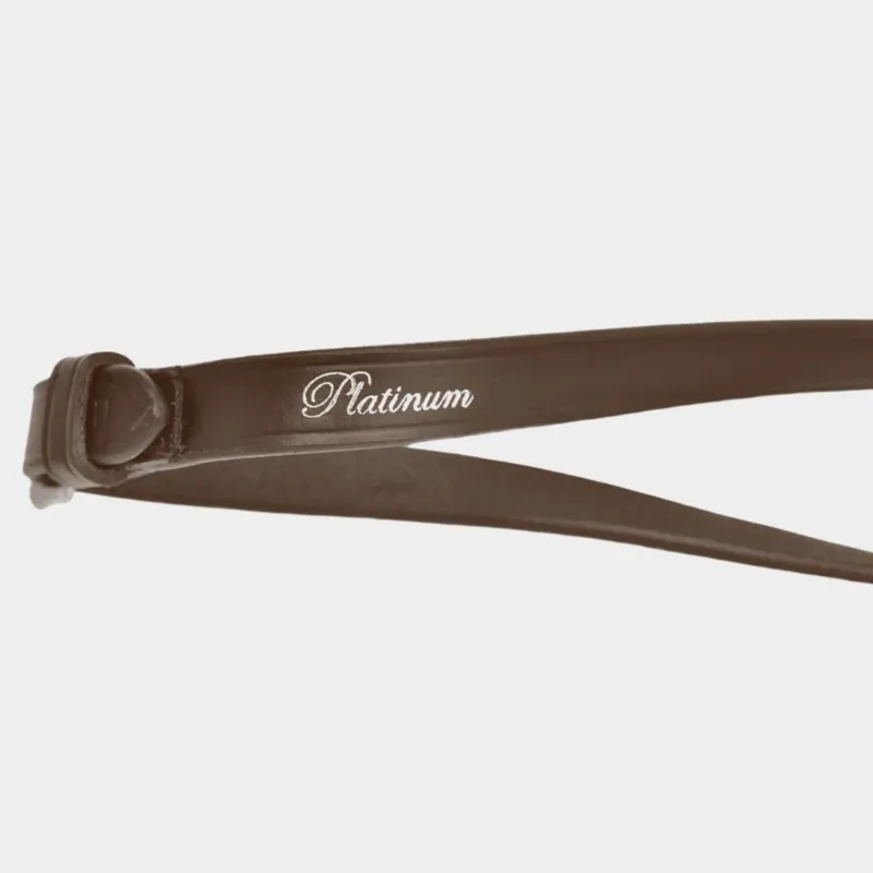 Dever Platinum Raised Bio Grip Reins - Brown-2
