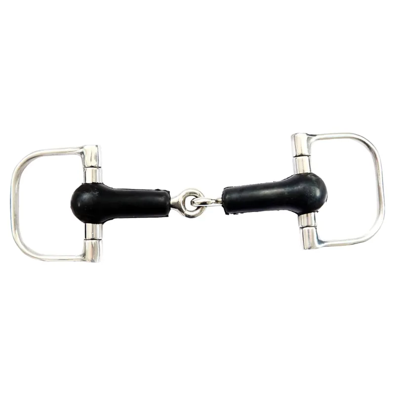 Dever Single Jointed Rubber D-Ring Bit