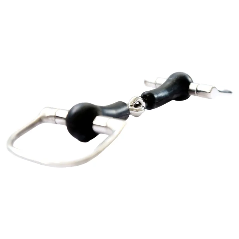 Dever Single Jointed Rubber D-Ring Bit-1