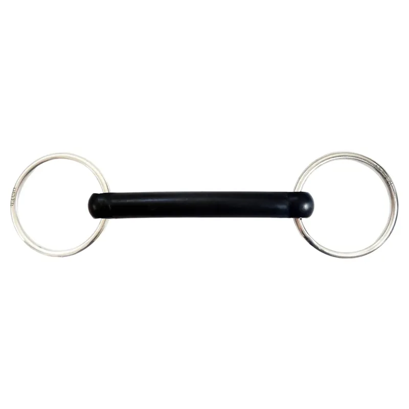 Dever Rubber Mullen Mouth Loose Ring Snaffle Bit