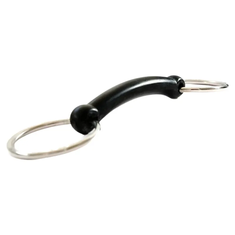 Dever Rubber Mullen Mouth Loose Ring Snaffle Bit-1
