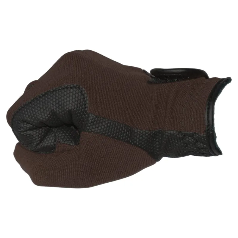 Dever Super Grip Junior Riding Gloves - Brown-1