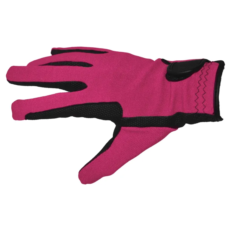 Dever Super Grip Junior Riding Gloves - Dark Pink