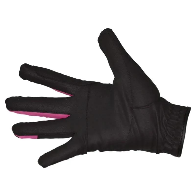 Dever Two Tone Flex Junior Riding Glove - Black/Pink-4